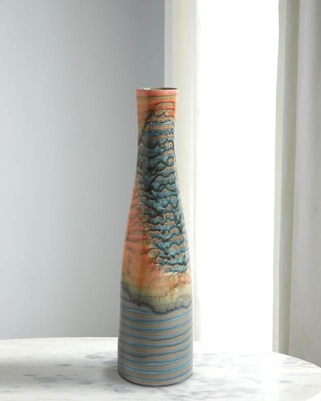 Watercolor Ringed Vase